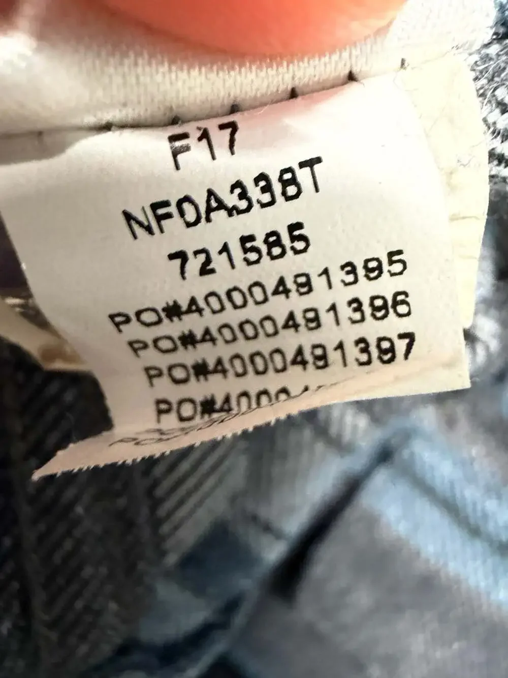 The North Face Men's Blue and Grey Plaid Long Sleeve Button-Down Shirt XL